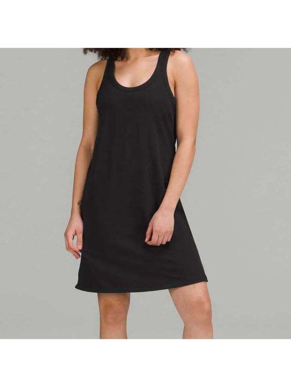 Lululemon Classic-Fit Cotton-Blend Scoop Dress Black 4